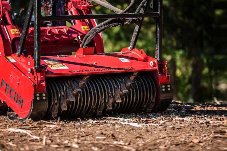 Skid steer forestry mulching clearing brush in Minneapolis